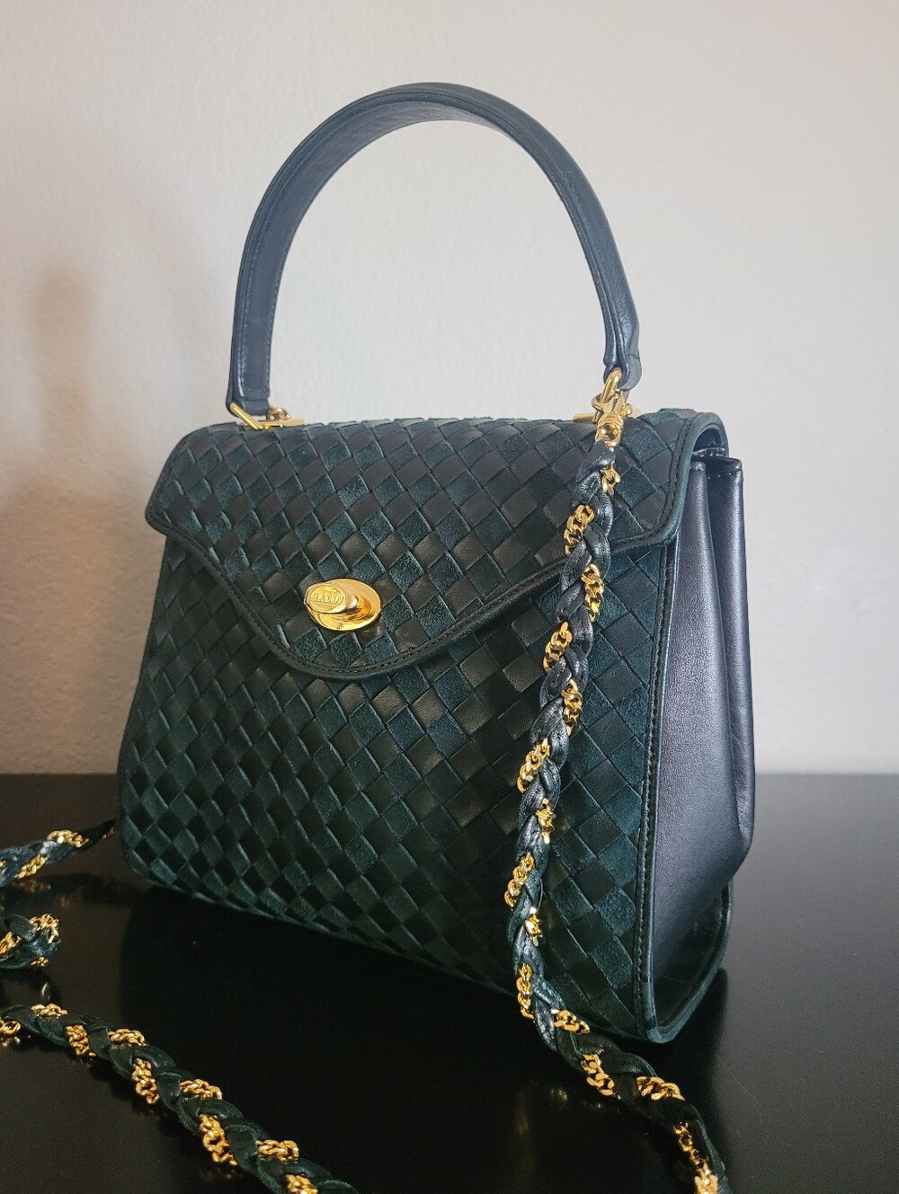 Bally top-handle woven crossbody bag - Picture 4 of 14